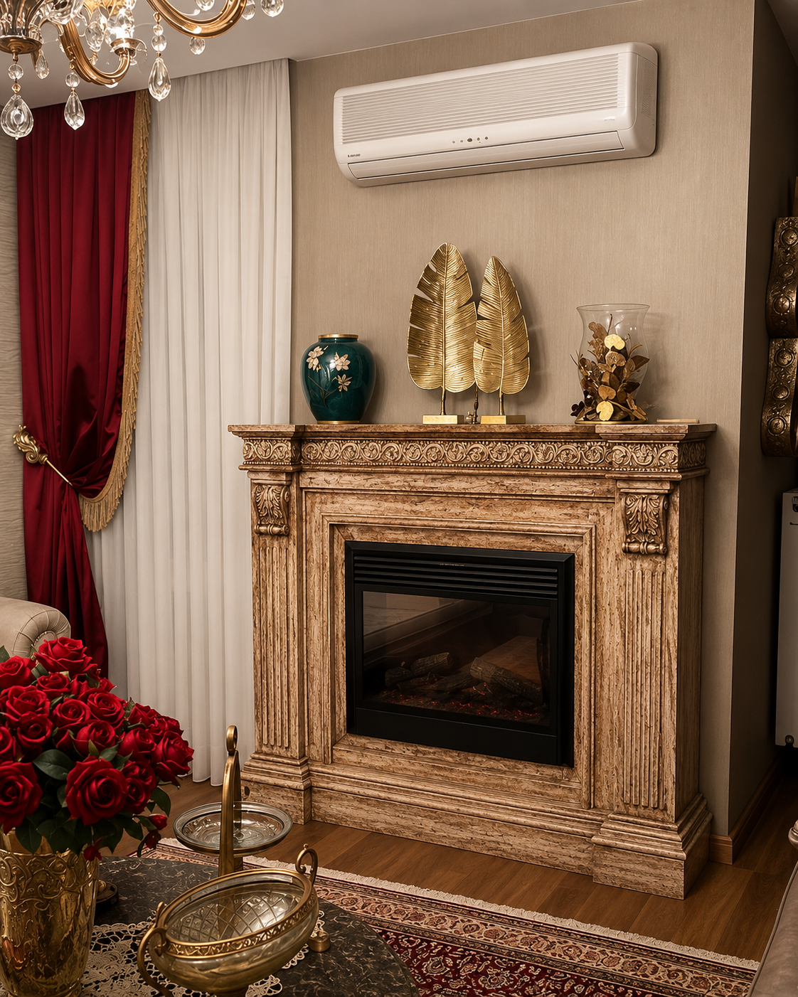 Ahşap Şömine Modeli 05